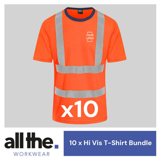 10 Piece Hi-Vis T-Shirt Bundle - All The Merchandise