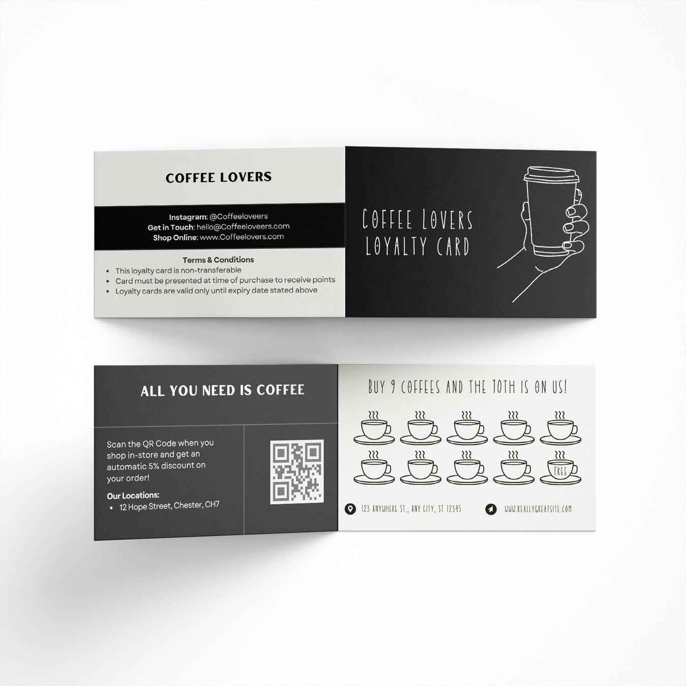 Premium Folded Business/Loyalty Cards - All The Merchandise