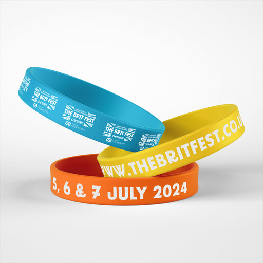 Custom Half Inch Printed Silicone Wristbands - All The Merchandise