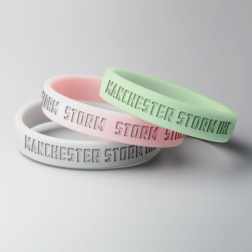 Custom Half Inch Debossed Silicone Wristbands - All The Merchandise