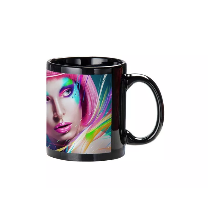 36 x Black Panel Sublimation Mugs