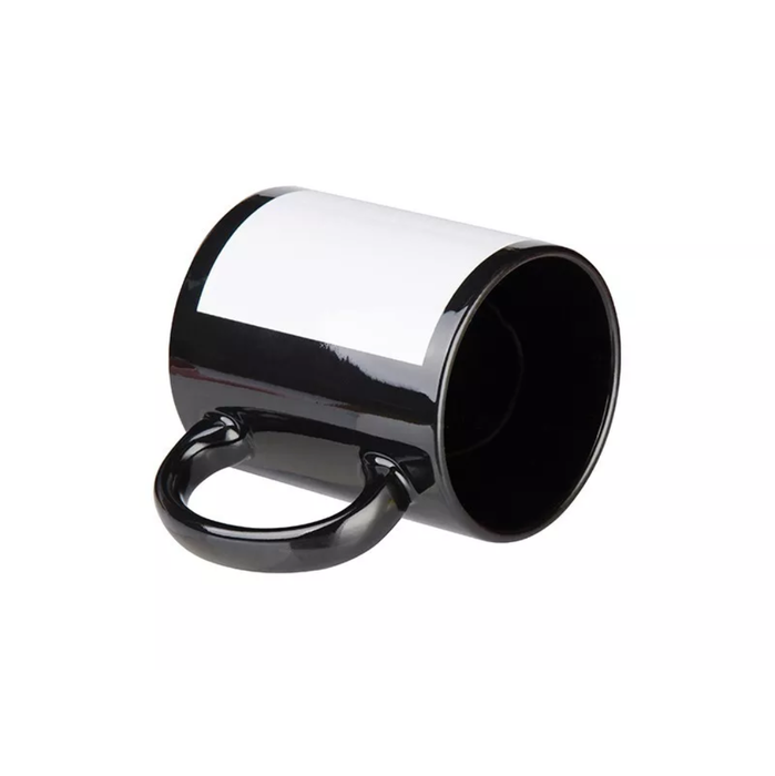 Black Sublimation Mugs with White Patch