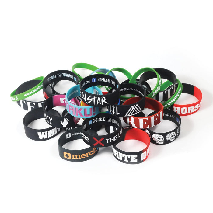 1" Silicone Wristbands - All The Merchandise